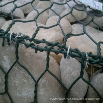 Gabion Hexagonal revestido del PVC de la fábrica de China y caja de Gabion